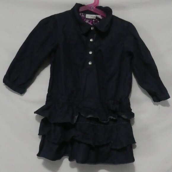 MAGGIE & ZOE | 5T | Blue Denim Dress with Collar and Ruffles - Picture 1 of 16